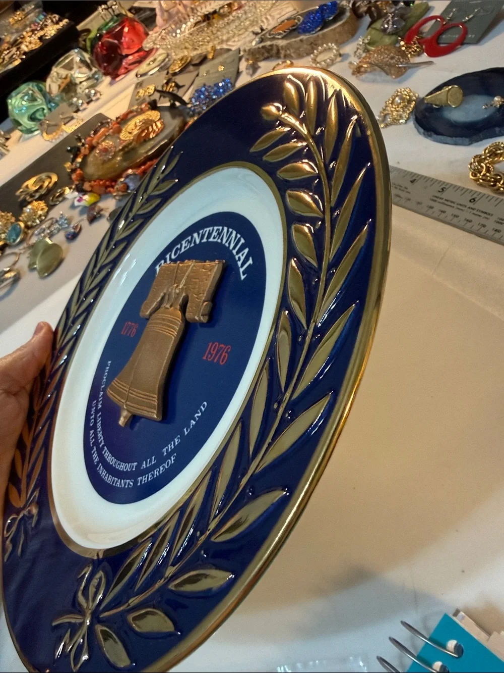 Vintage TST 1776-1976 US Bicentennial Liberty Bell Commemorative Plate GUC